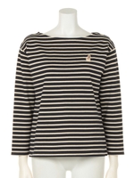 【F i.n.t】フランスパン刺繍ボーダープルオーバー/NAVY/WHITE