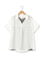 スキッパ―シャツ+タンクトップセット/ネイビー(093)