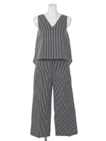 ストライプシャツセットアップ/Black