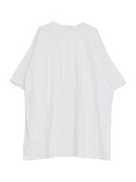 ラウンドネックオーバーTシャツ/ホワイト