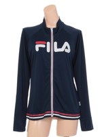 【FILA】ロゴスタンドネックラッシュガード/ホワイト
