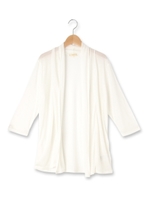 ガーゼ天竺カーディガン/ホワイト系(002)