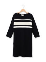 ラインミラノリブワンピース/ネイビー(093)