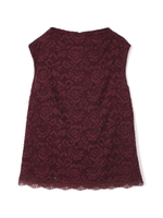 レースボトルネックブラウス/ブラック(010)