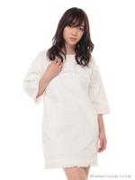 【sc】デニムコクーンワンピース/オフホワイト