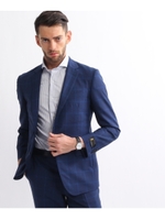 メランジチェックシングル2Bジャケット/サンドベージュ(253)