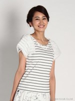 Wカバーワイドリブカットソー 1/シロークロ