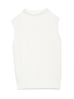 ハイネックノースリニットプルオーバー/WHT