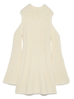 モヘアショルダーオープンニットワンピース/LBLU