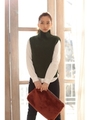 【AZUL by moussy】5G A/Wバルキー片畦ニット×シャツSET/KHA