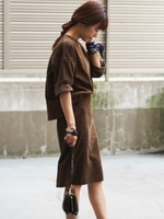【WEB限定】◎JCTM コーデュロイ セットアップワンピース/ブラウン