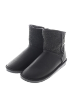 【AZUL by moussy】ニット切替カッティングファーショートブーツ/BLK