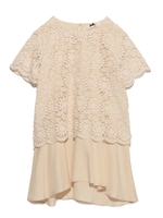 [Balcony and Bed]ケミカルレースブラウス/IVR