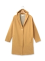 ダブルフェイスフーデットコート/イエロー系(034)