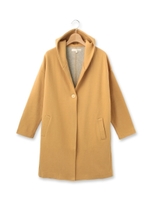 ダブルフェイスフーデットコート/イエロー系(034)