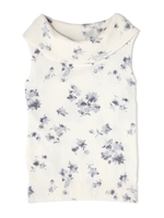 モノトーンフラワーニット/ブルー(110)