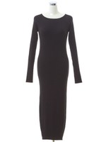 リブニットワンピース/オレンジ