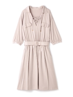 レーヨンツイルワンピース/ベージュ(040)