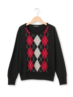 柄ニット/ブラック(419)