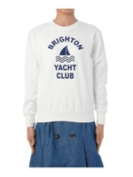 裏毛プリントクルーネックカットソー/ホワイト(001)