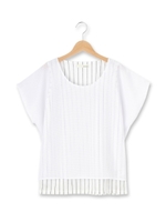 シアーチェックプルオーバー/グレー(012)