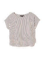 マルチストライプブラウス(セットアップ対応商品）/ネイビー(120)