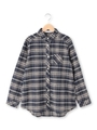 ◆起毛チェックシャツ/ブラウン(242)