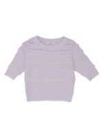 【sw】アイレットトリミングニットトップス/パープル