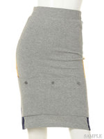 カラーブロックロゴスカート/OWHT