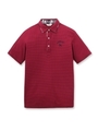 ダブルワイドリブ半袖ポロシャツ/ボルドー系(662)