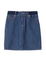 RIBBED DENIM SKIRT/ライトインディゴ