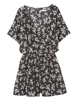 PEACH JOHN/カシュクールショートオールインワン/ブラック