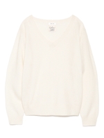 カシミアＶネックプルオーバー/RED