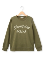 ◆裏シャギーフロッキーロゴトレーナー/オリーブグリーン(026)