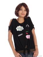 AP肩開き前縛りアンサンブル/クロ