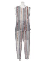 【chille anap】レトロ柄トップス&パンツ SET/BK