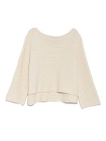 [Balcony and Bed]畦編みボートネックプルオーバー/GRY