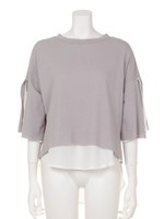 【chille anap】袖割れデザイントップス/GRY