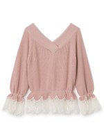 スカラップレース2WAYトップス/オフホワイト