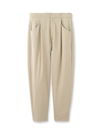 [L]シンプルタックパンツ/ベージュ(052)