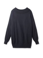 [S]リブネックラグランニットプルオーバー/ホワイト系(002)