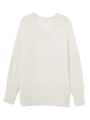 Vネックモヘアプルオーバー/ホワイト