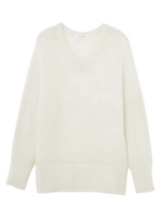 Vネックモヘアプルオーバー/ホワイト