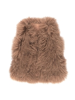 【Lady like】ミドル丈チベットファーベスト/キャメル