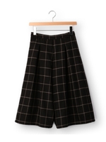 チェック柄スカーチョパンツ/グレー系(210)