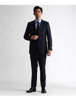 サージストライプ シングルスーツ Fabric by Dormeuil/ネイビー(393)