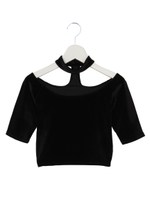 ベロアチョーカートップス/ブラック