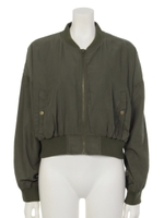 【LATINA】ツイルショート丈MA1ブルゾン/BK