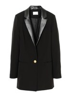 【O】レザーラベルジャケット/BLACK