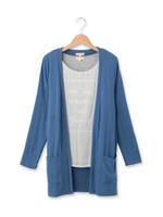 ジャージカーディガン+ロゴカットソーSET/カーキ(027)